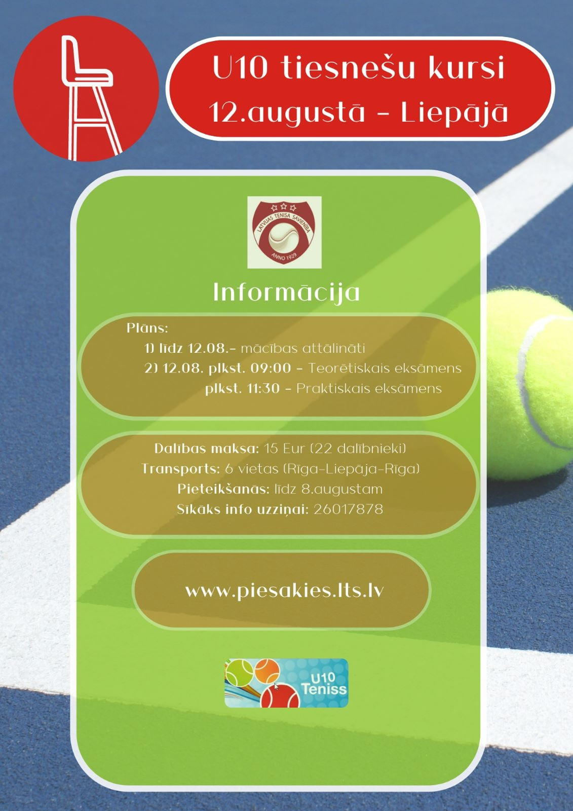 Aicinām pieteikties U10 tiesnešu kursiem (Liepāja)