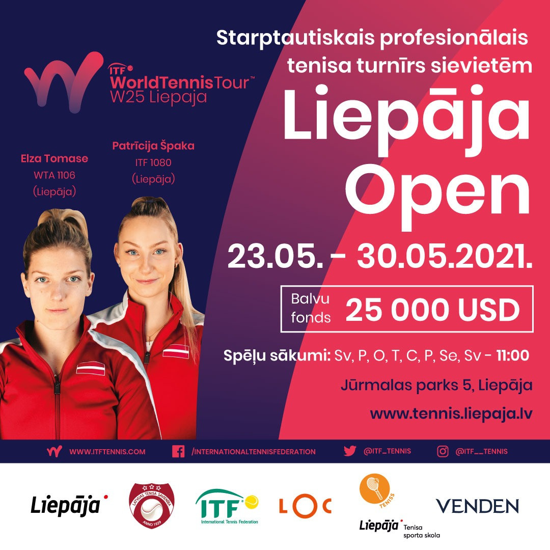 World tennis tour W25 sieviešu profesionālais turnīrs Liepāja Open