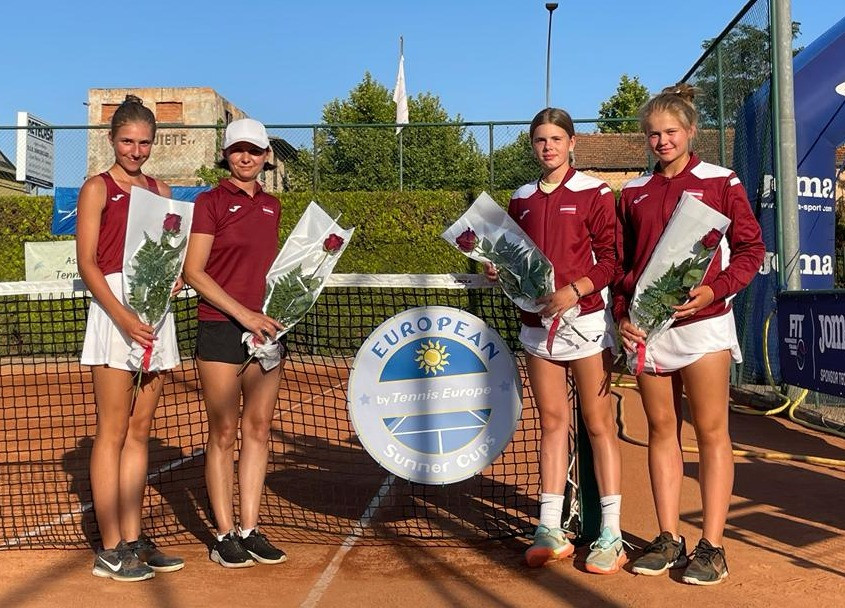 Latvijas U14 meiteņu izlase izcīna 4.vietu Tennis Europe Summer Cups 2022